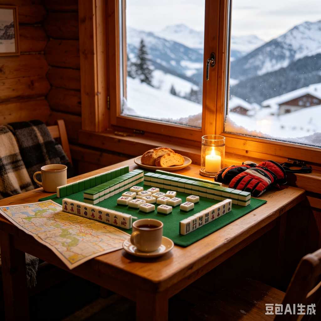 printed logo mahjong set