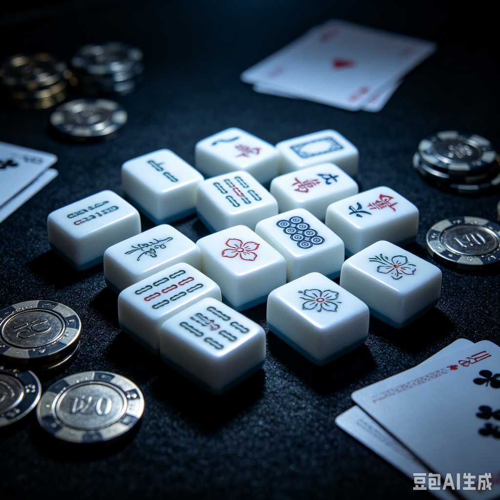 retro text mahjong tiles